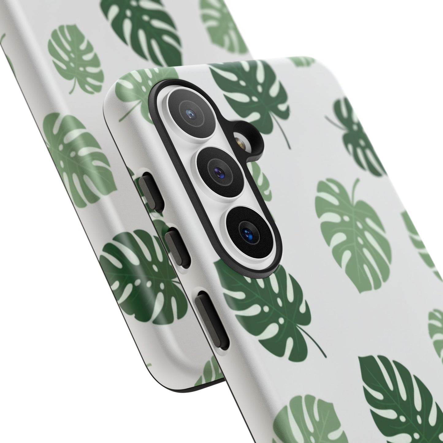 Monstera Leaf Phone Case — Tropical Green Pattern Tough Case