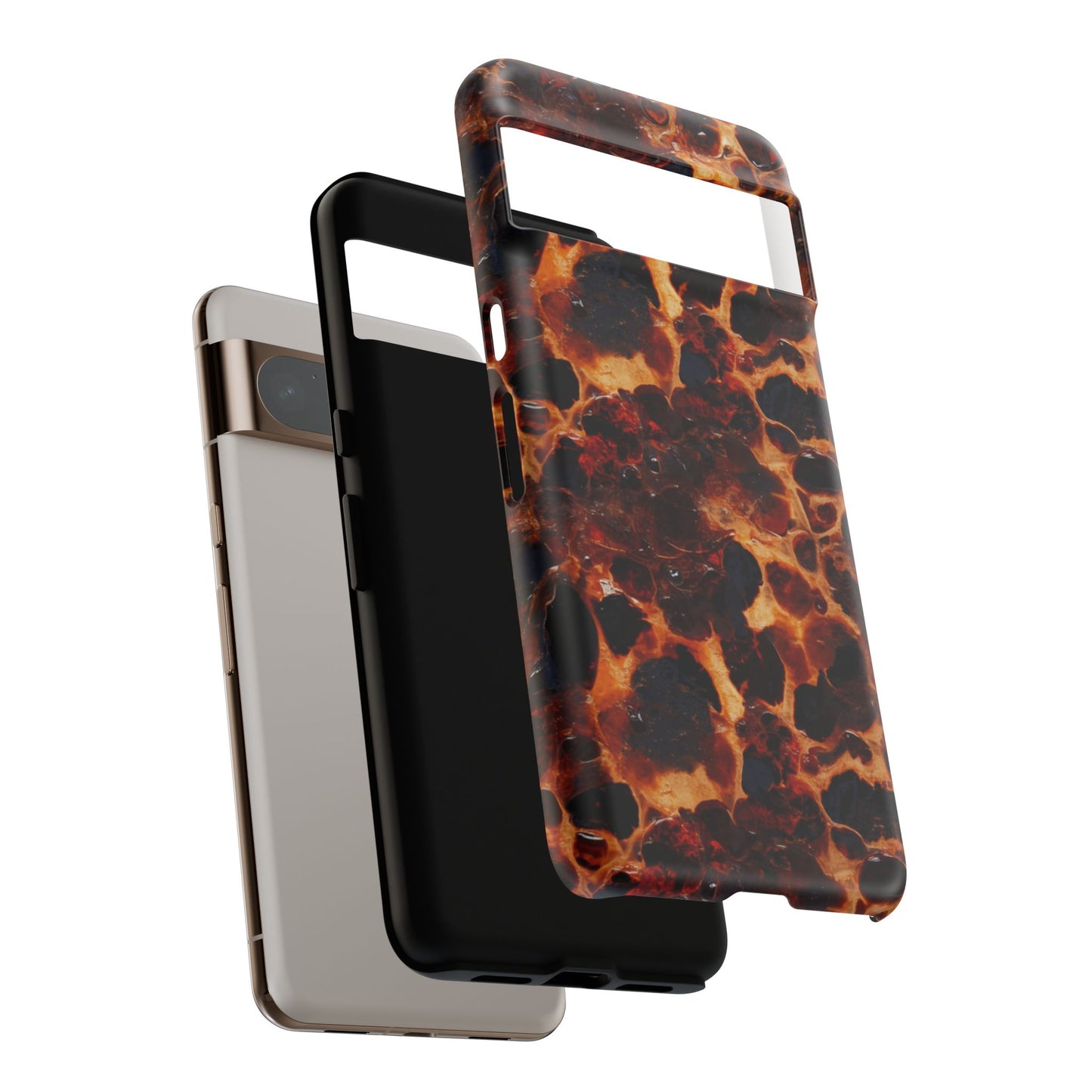 Tortoiseshell Phone Case — Protective iPhone Cover with Classic Amber Pattern