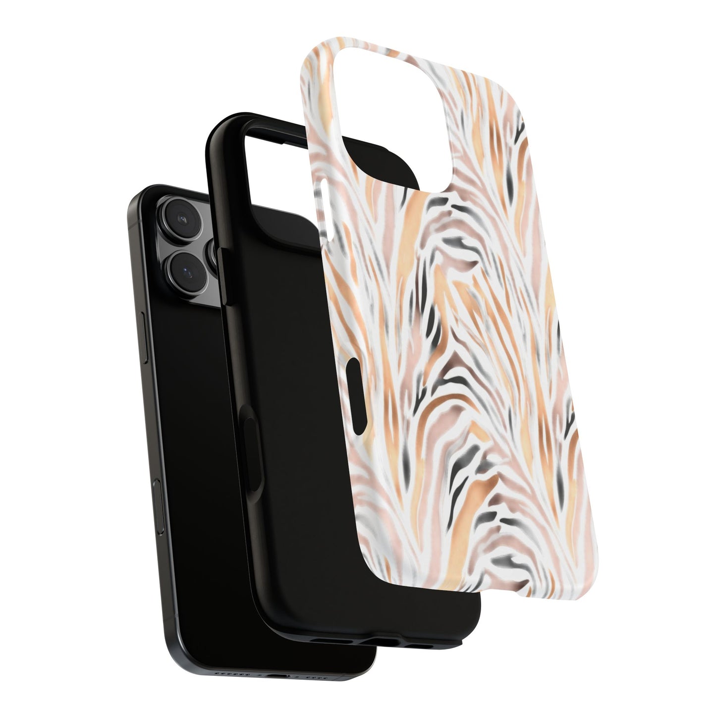 Tough Case — Neutral Watercolor Tiger Stripe Phone Case