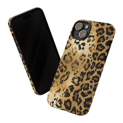 Leopard Print Tough Phone Case — Durable Protective iPhone Cover