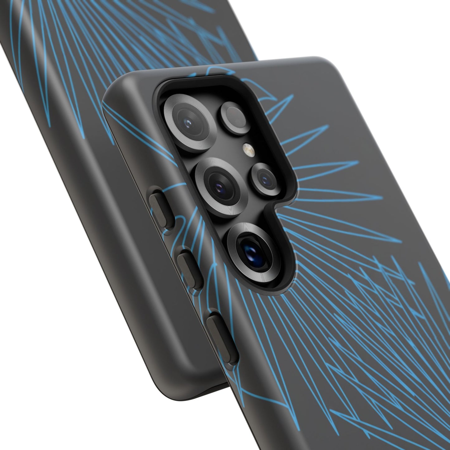Blue Dandelion Burst Tough Phone Case — Protective Floral iPhone Cover