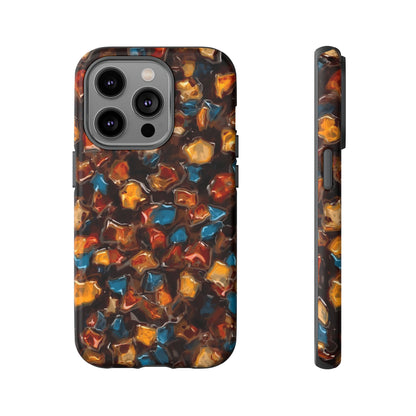 Phone Case - Amber Tortoiseshell Mosaic Protective Cover