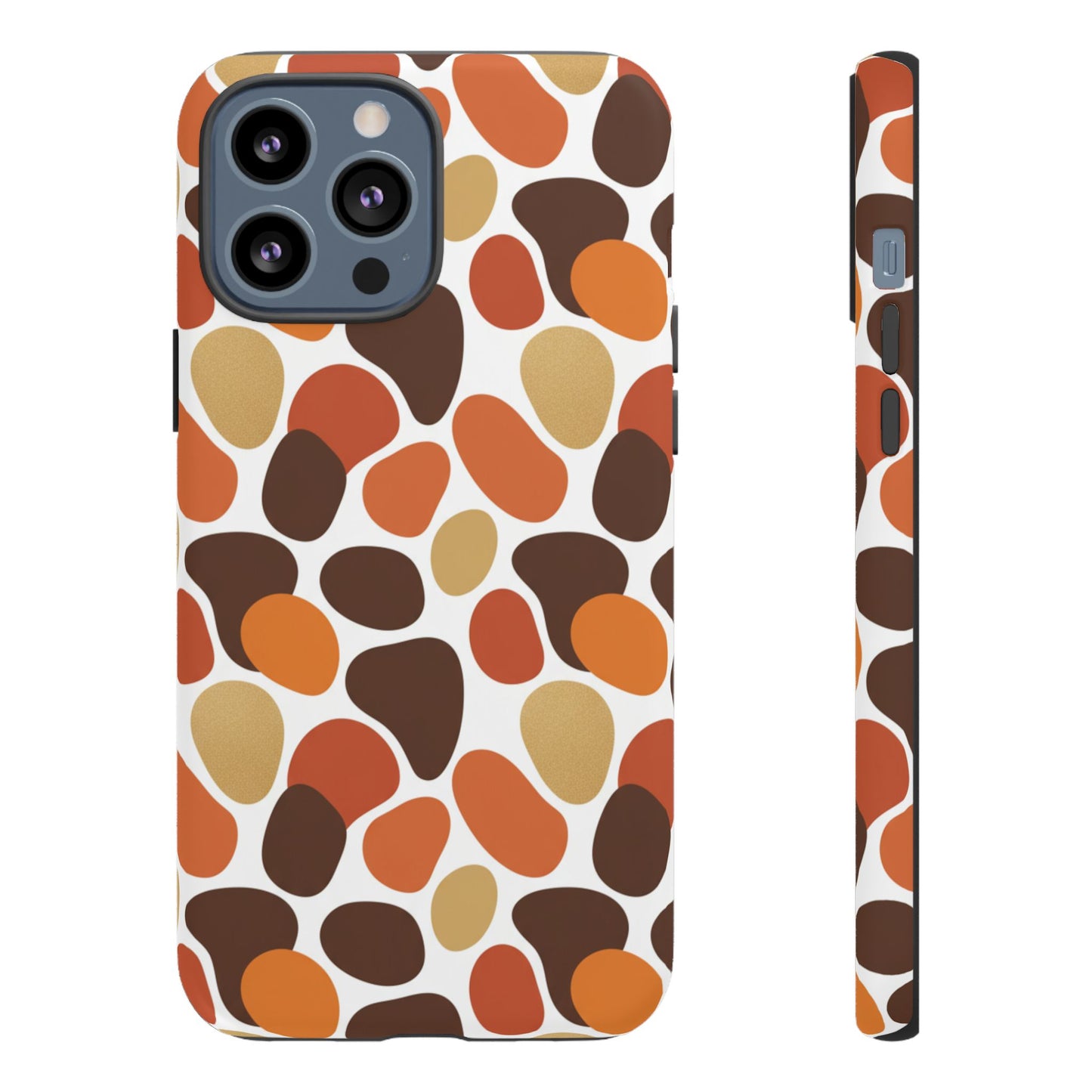 Phone Case — Retro Pebble Pattern in Warm Autumn Colors