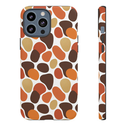 Phone Case — Retro Pebble Pattern in Warm Autumn Colors