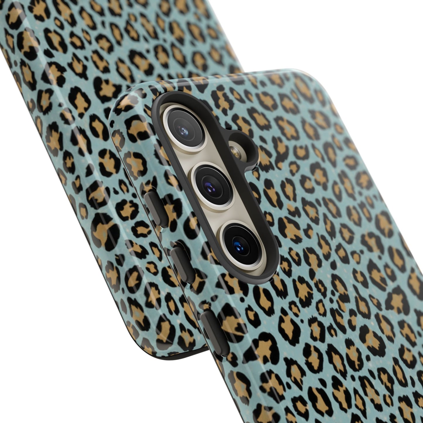 Leopard Print Tough Phone Case - Blue Cheetah Protective Cover