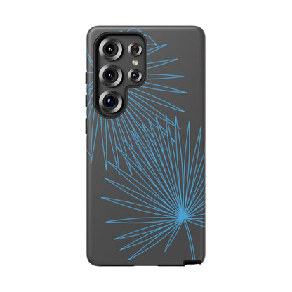 Blue Dandelion Burst Tough Phone Case — Protective Floral iPhone Cover