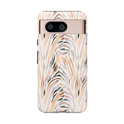 Tough Case — Neutral Watercolor Tiger Stripe Phone Case