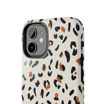 Leopard Print Tough Phone Case — Stylish Protective iPhone Cover