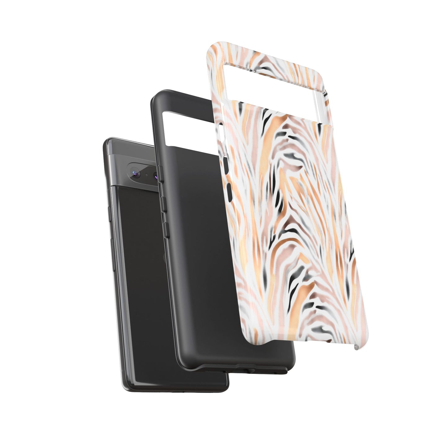 Tough Case — Neutral Watercolor Tiger Stripe Phone Case