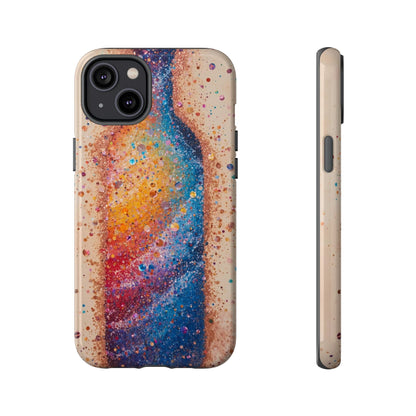 Galaxy Bottle Tough Phone Case — Colorful Nebula Splash iPhone Cover