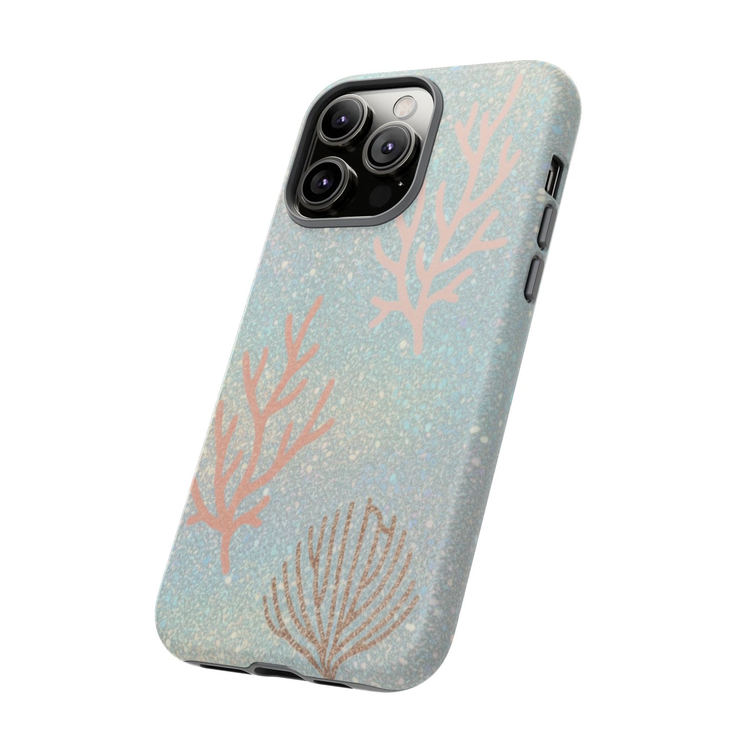Seafoam Sparkle Phone Case – Coral & Seashell Tough Case