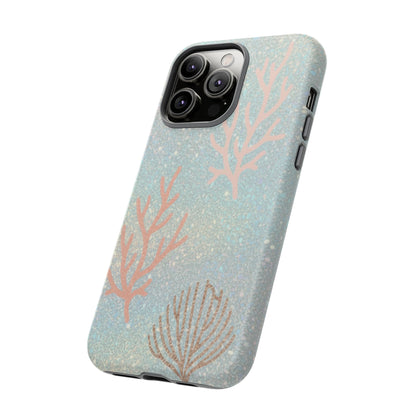 Seafoam Sparkle Phone Case – Coral & Seashell Tough Case