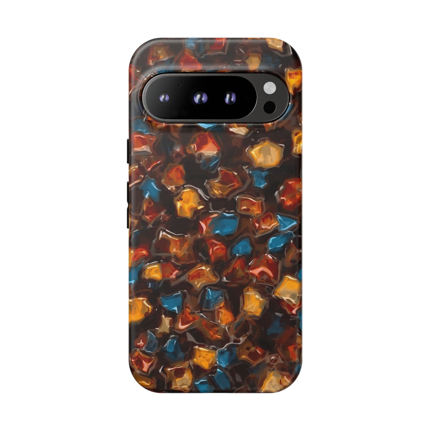 Phone Case - Amber Tortoiseshell Mosaic Protective Cover