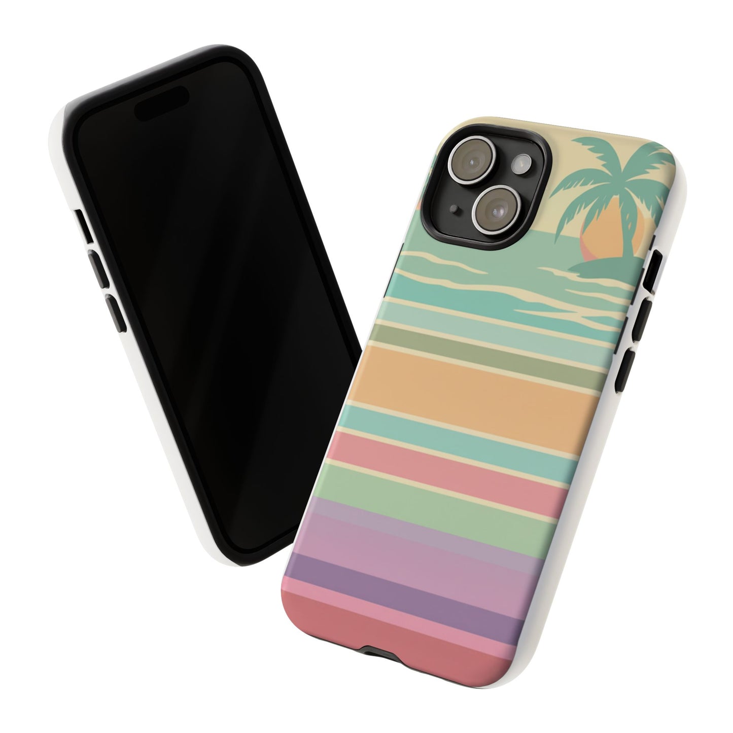 Tough Case — Retro Pastel Sunset Palm Tree Phone Case