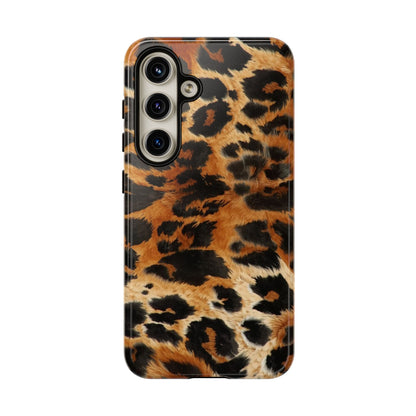 Leopard Print Tough Phone Case – Rugged Protective iPhone Cover