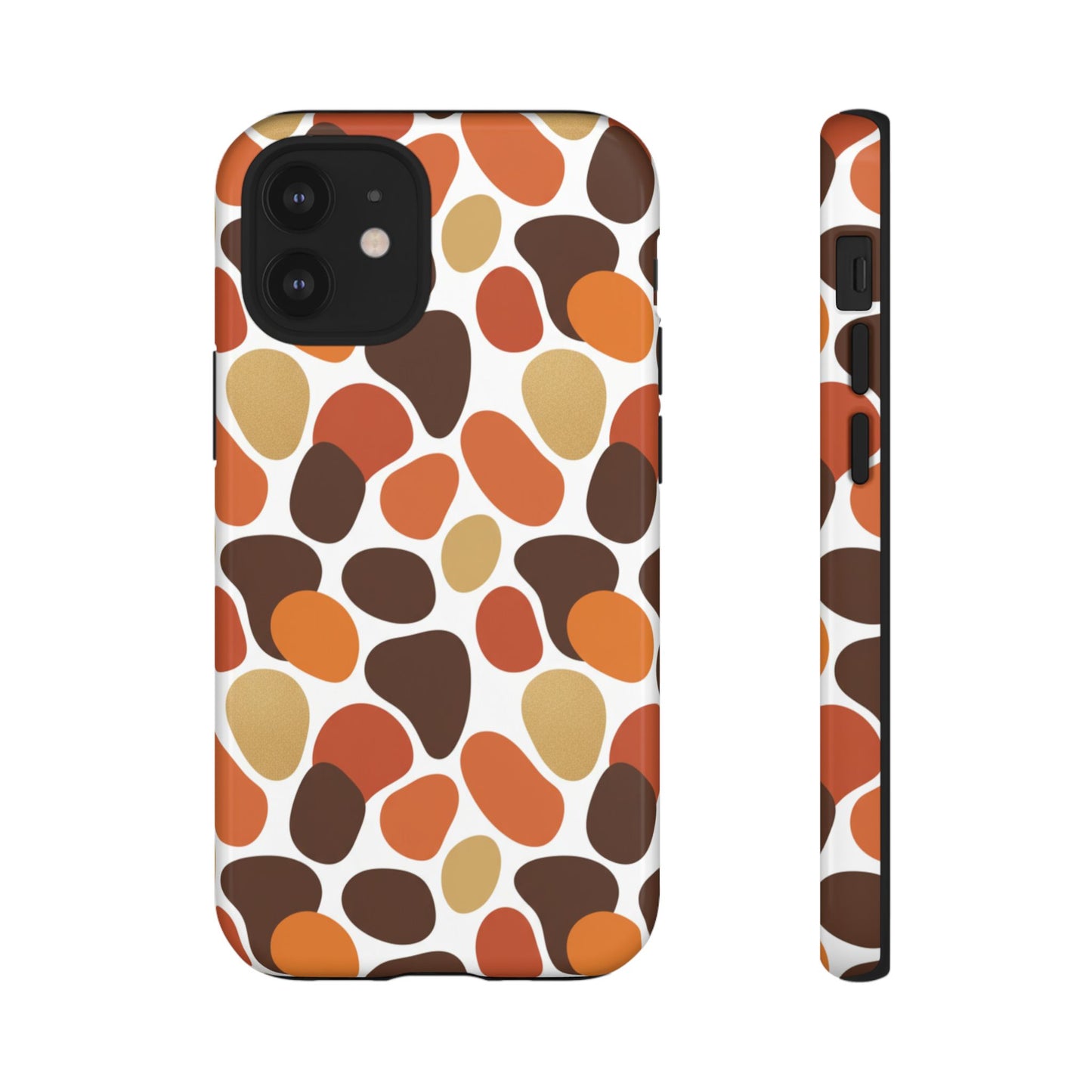 Phone Case — Retro Pebble Pattern in Warm Autumn Colors