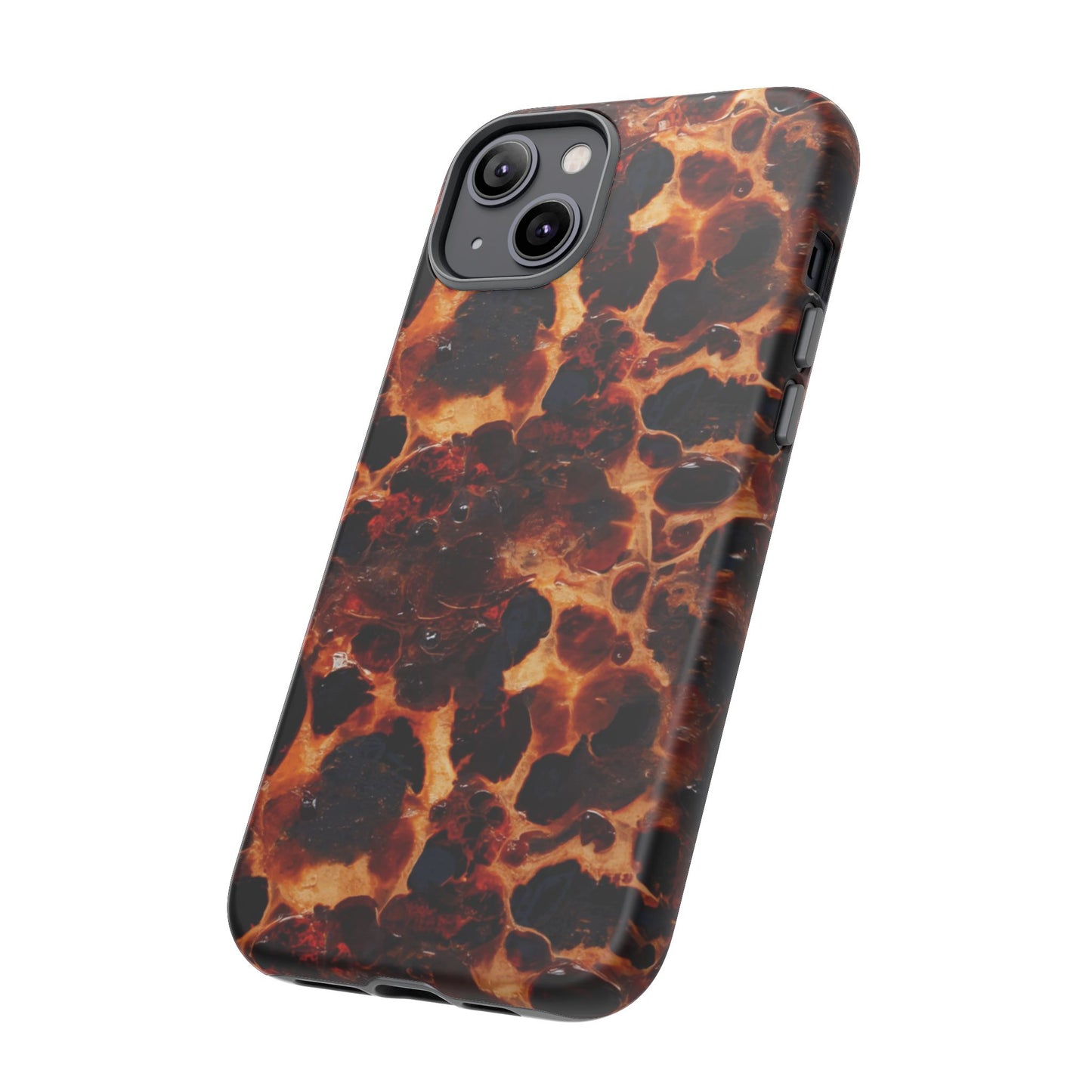 Tortoiseshell Phone Case — Protective iPhone Cover with Classic Amber Pattern
