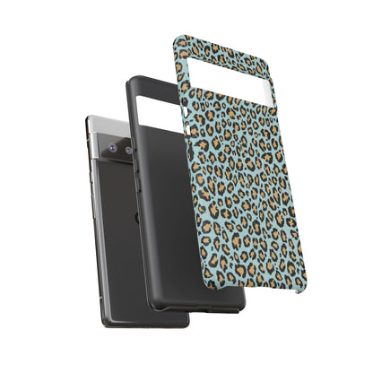 Leopard Print Tough Phone Case - Blue Cheetah Protective Cover
