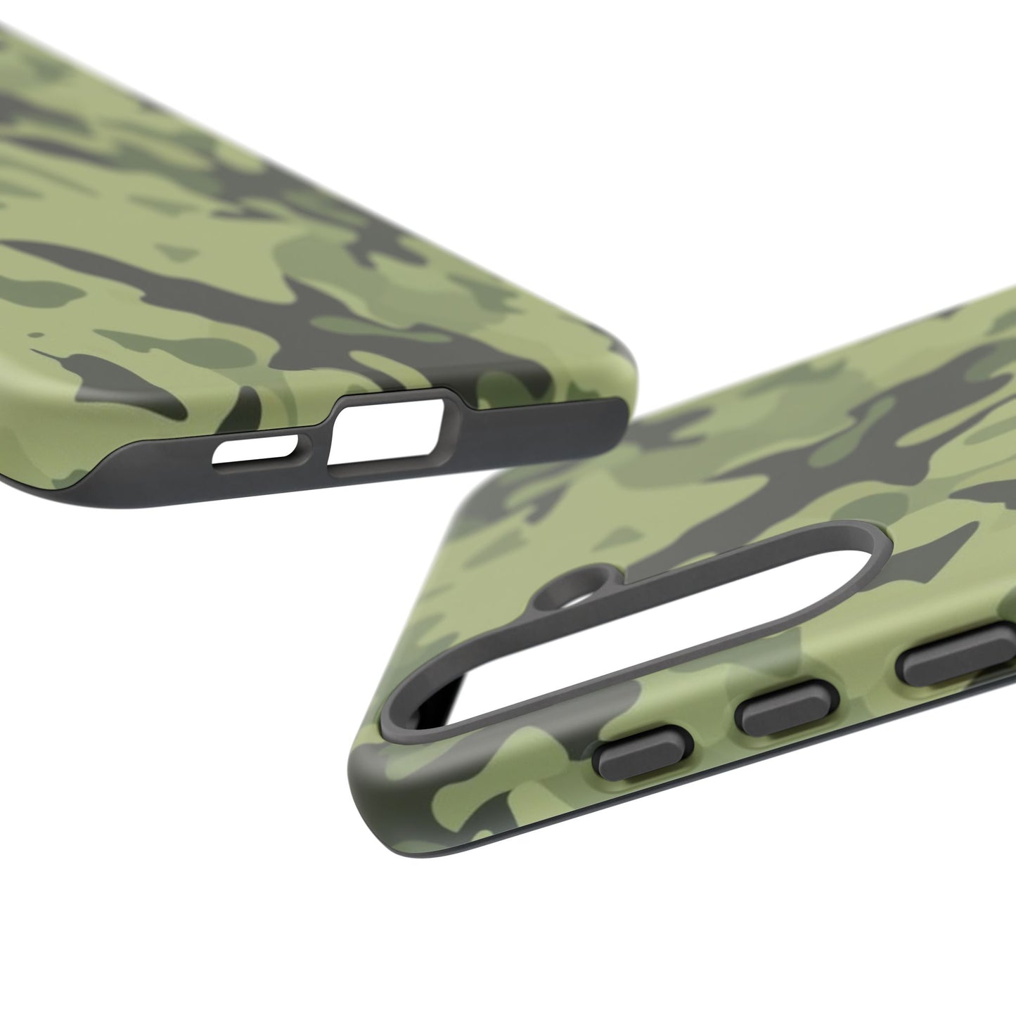 Camo Tough Phone Case — Military Green Protective iPhone Cover