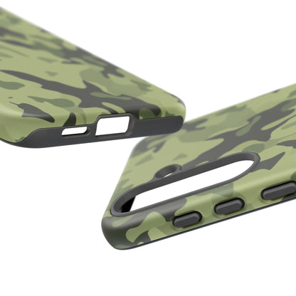 Camo Tough Phone Case — Military Green Protective iPhone Cover