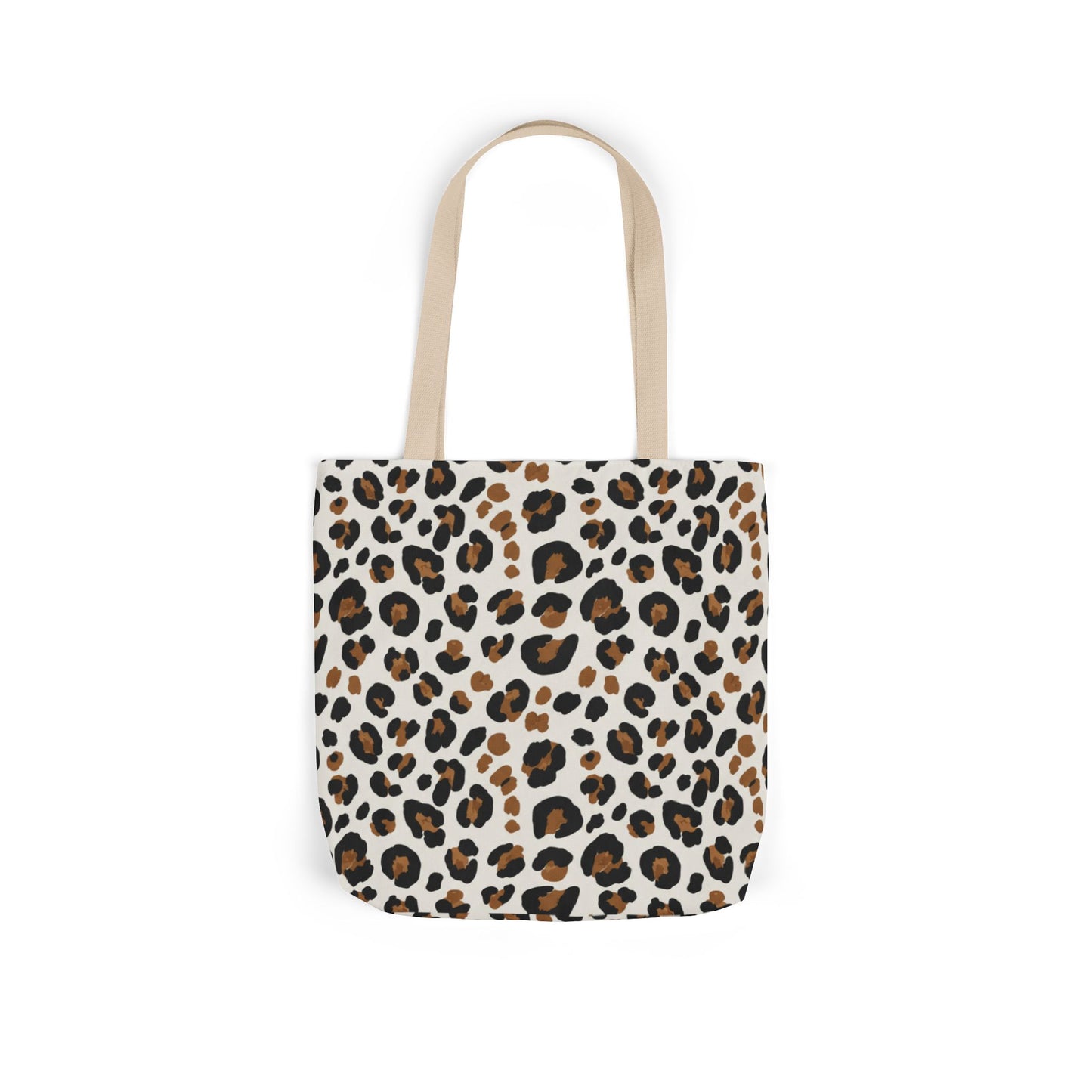 Leopard Print Canvas Tote Bag — Chic Animal-Print Shopper