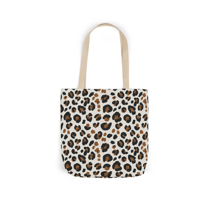 Leopard Print Canvas Tote Bag — Chic Animal-Print Shopper