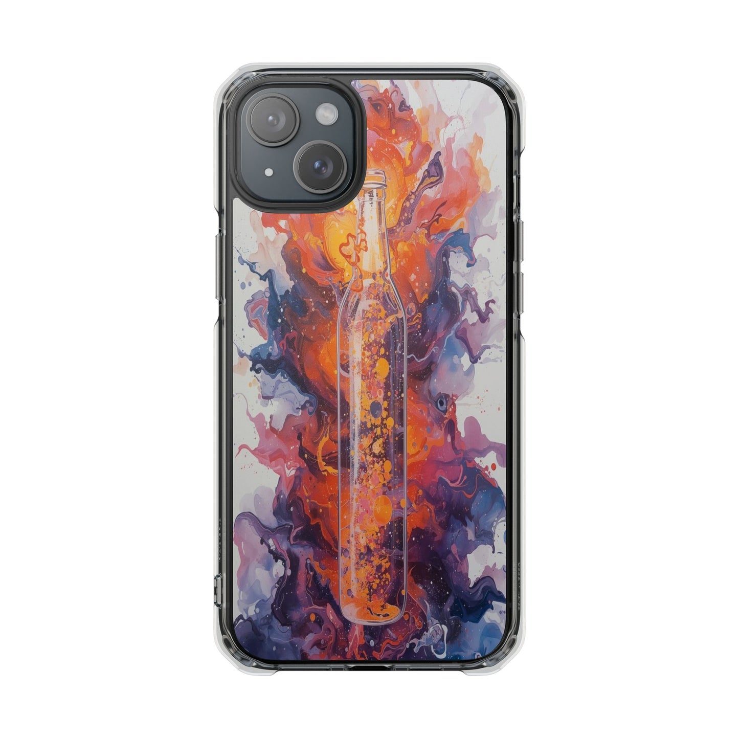 Clear Magnetic Impact Phone Case — Vibrant Abstract Swirl Design