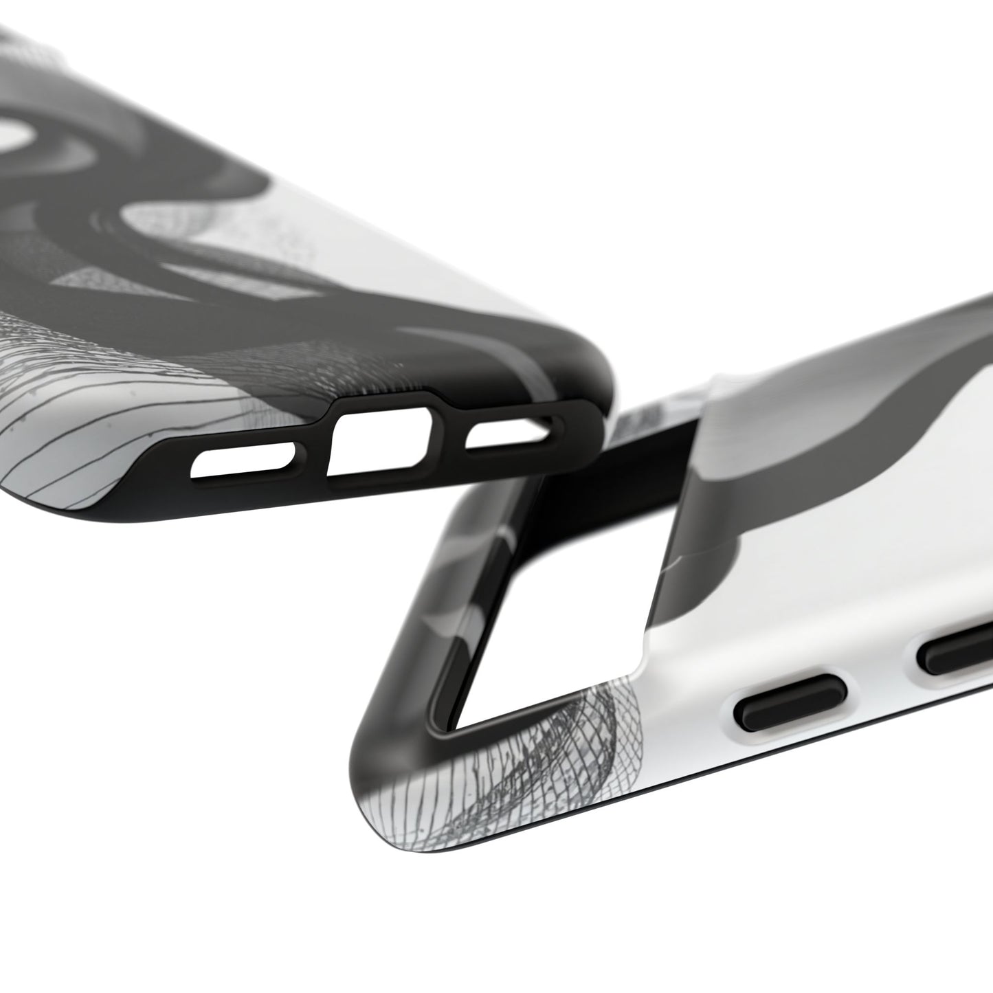 Phone Case — Monochrome Abstract Protective Cover