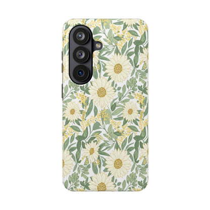 Daisy Meadow Tough Phone Case — Floral Protective Phone Cover