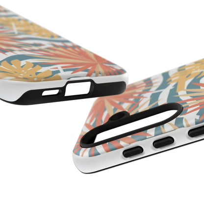 Tropical Palm Tough Phone Case – Retro Wave Floral Protective Cover
