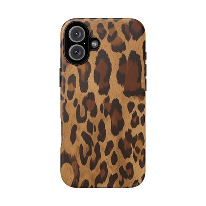 Leopard Print Tough Phone Case — Durable Animal Print Protective Cover