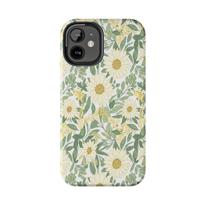 Daisy Meadow Tough Phone Case — Floral Protective Phone Cover