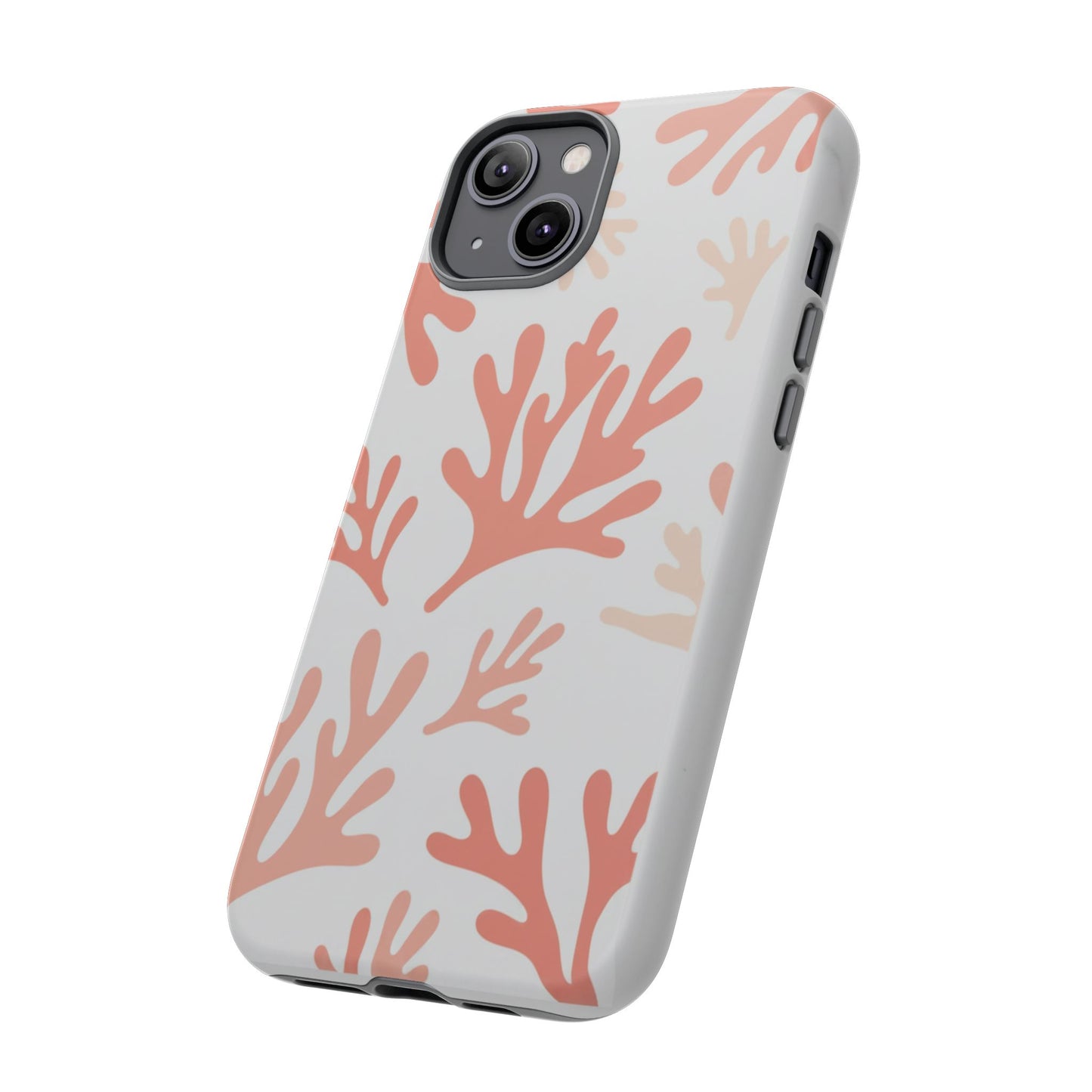 Coral Reef Pattern Tough Phone Case — Pink Beachy Protective Cover