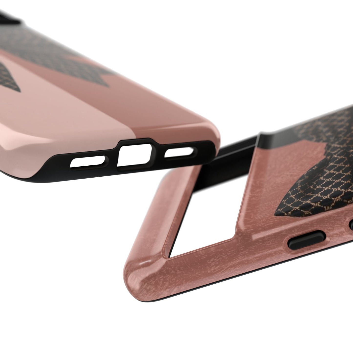 Bow Stripe Tough Phone Case – Pink Mauve Protective Cover