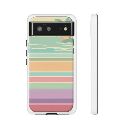 Tough Case — Retro Pastel Sunset Palm Tree Phone Case