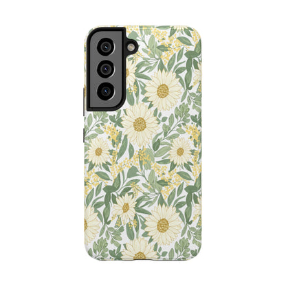 Daisy Meadow Tough Phone Case — Floral Protective Phone Cover