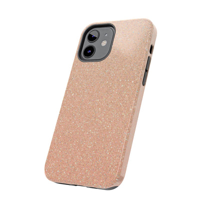 Glitter Rose Gold Tough Phone Case — Sparkling Protective iPhone Cover