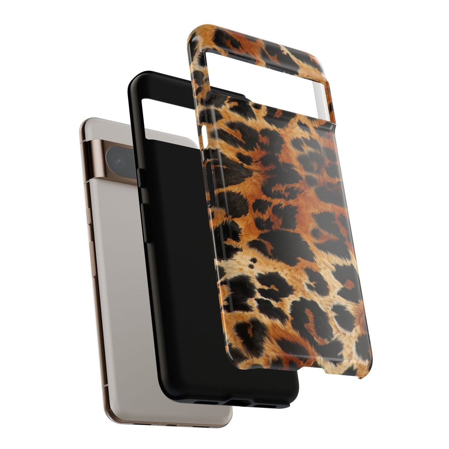 Leopard Print Tough Phone Case – Rugged Protective iPhone Cover