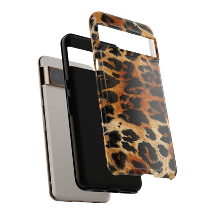 Leopard Print Tough Phone Case – Rugged Protective iPhone Cover