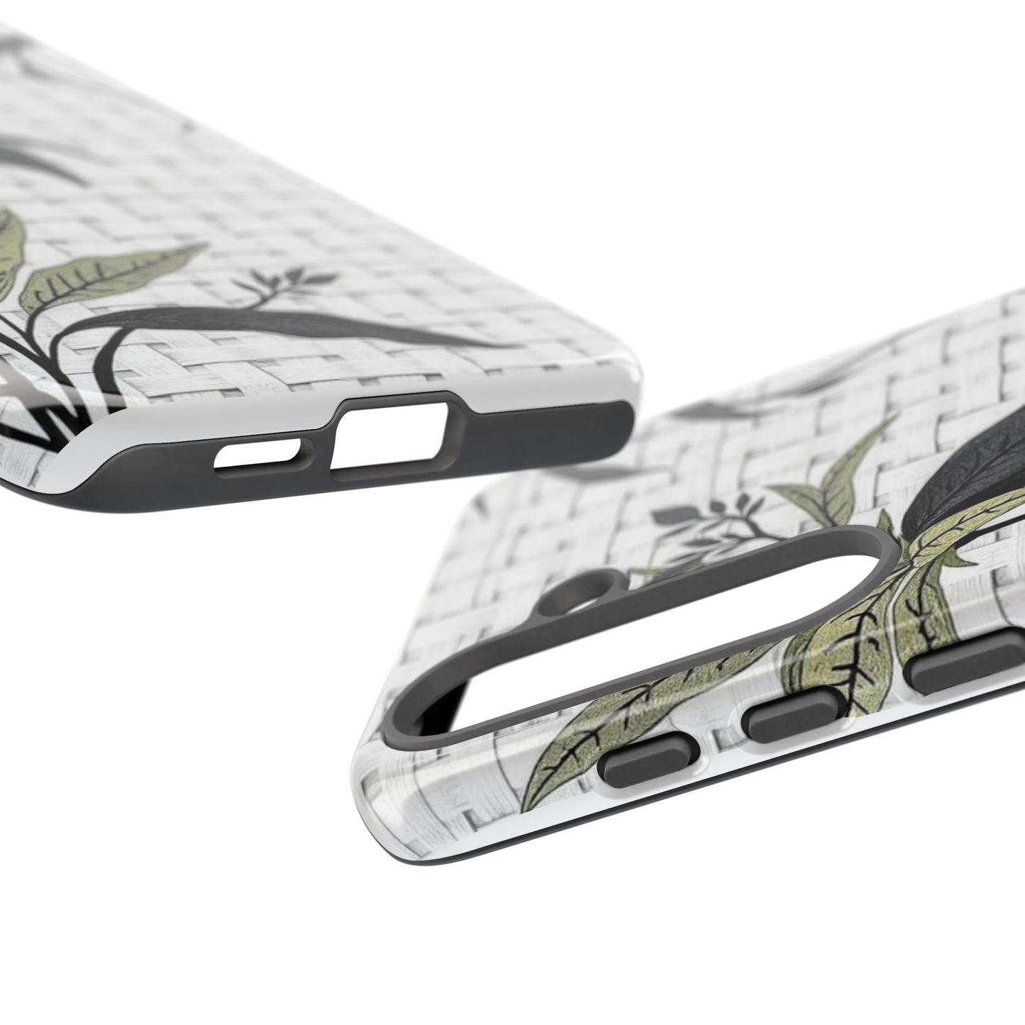 Floral Woven Tough Phone Case — Protective Botanical iPhone Cover