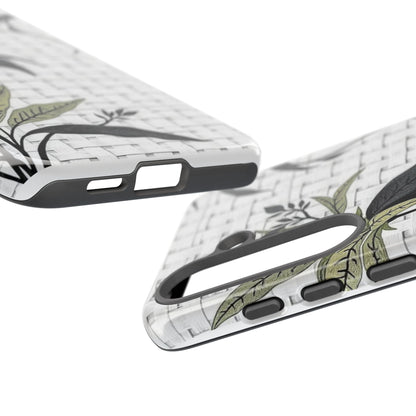 Floral Woven Tough Phone Case — Protective Botanical iPhone Cover
