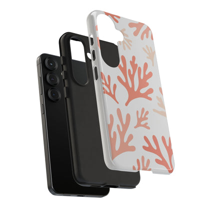 Coral Reef Pattern Tough Phone Case — Pink Beachy Protective Cover