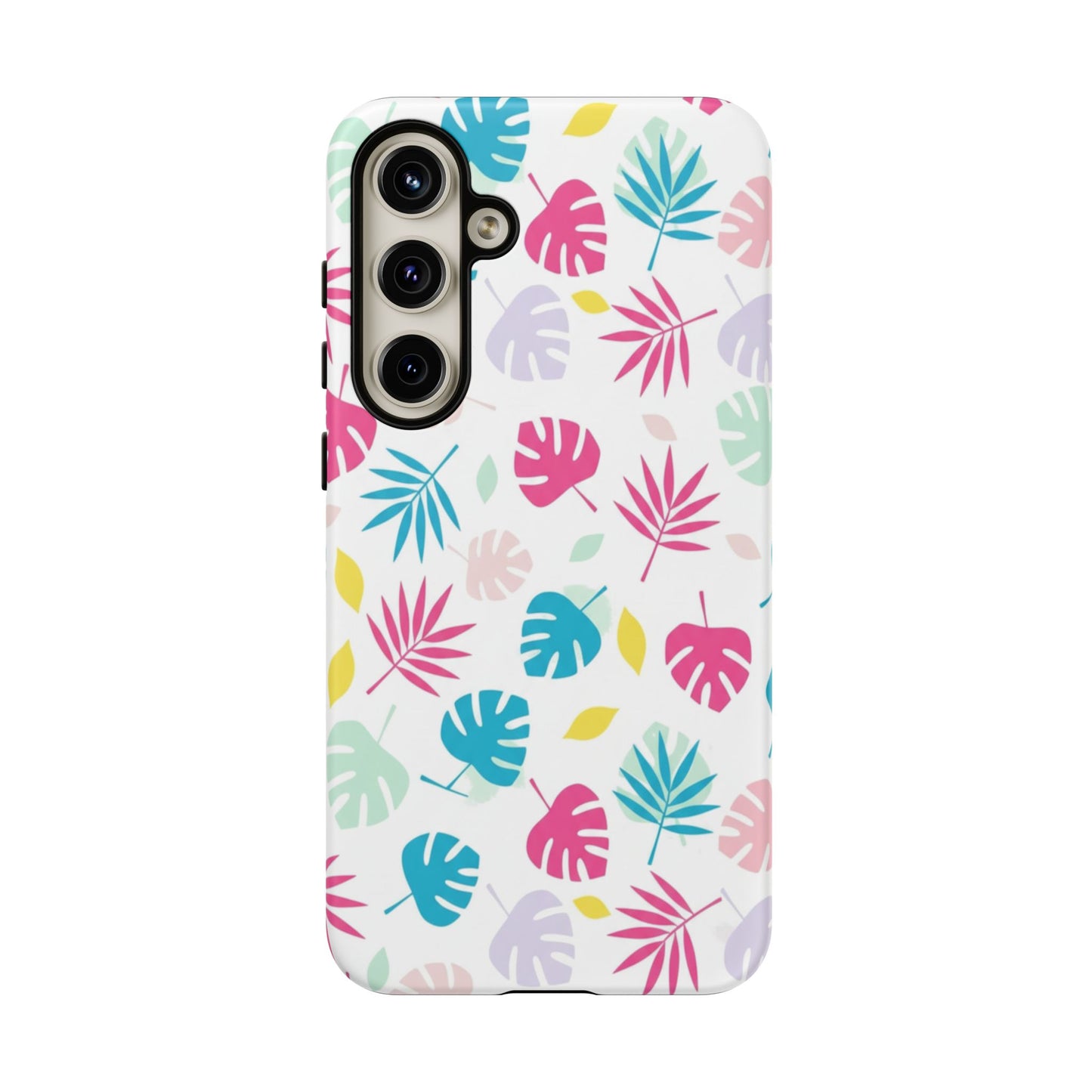Tropical Leaf Phone Case — Colorful Pastel Monstera & Palm iPhone Case