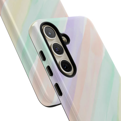 Pastel Watercolor Stripe Tough Phone Case