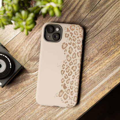 Phone Case – Beige Leopard Print Protective Cover