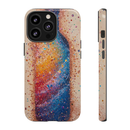 Galaxy Bottle Tough Phone Case — Colorful Nebula Splash iPhone Cover