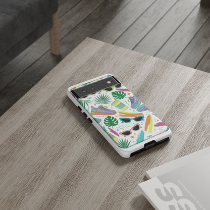 Tough Cases — Colorful Retro Sneakers & Sunglasses Phone Case