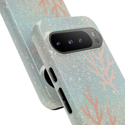 Seafoam Sparkle Phone Case – Coral & Seashell Tough Case