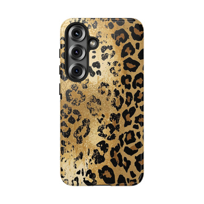 Leopard Print Tough Phone Case — Durable Protective iPhone Cover