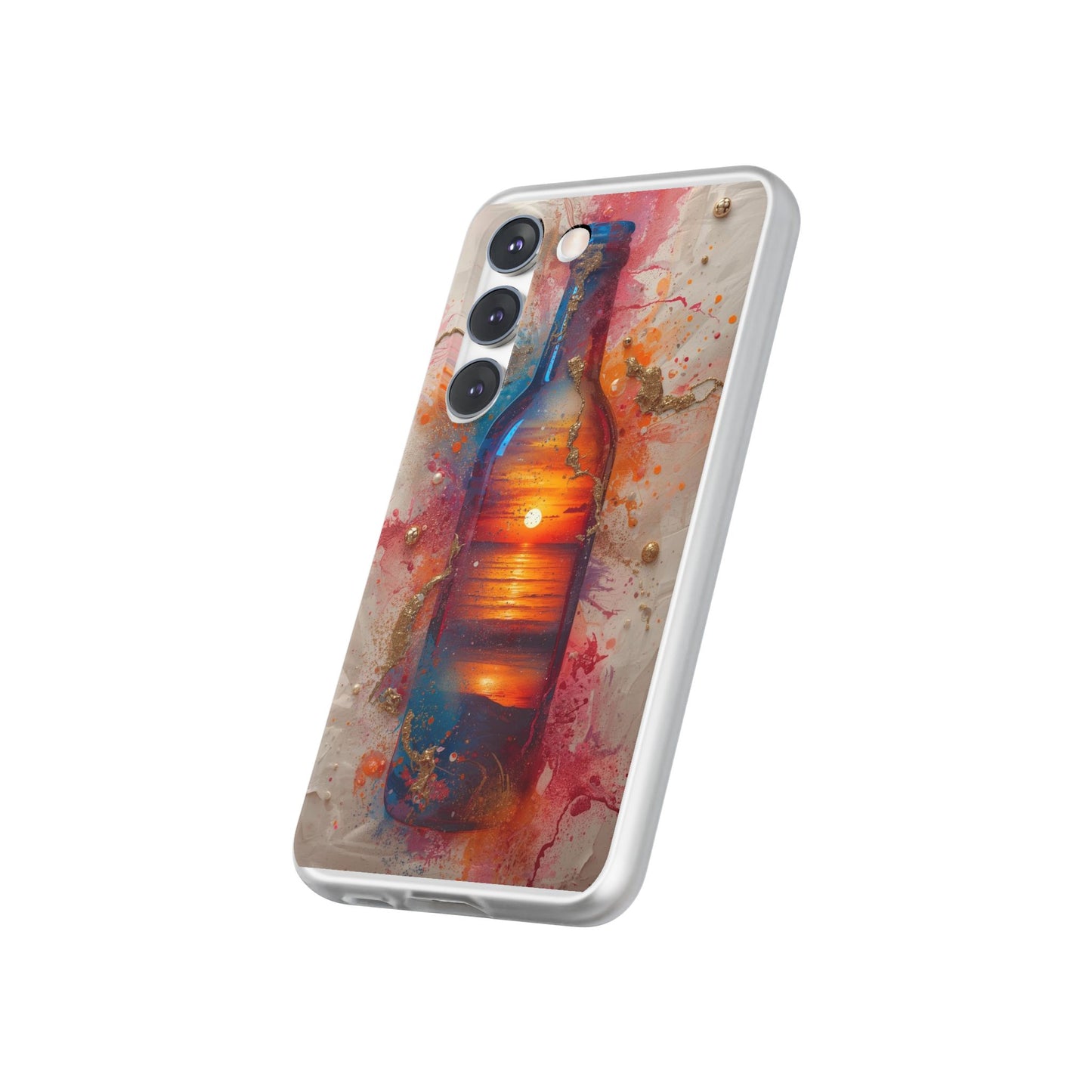 Copy of Floral Holographic Phone Case — Iridescent Leaves & Flowers Flexi Case